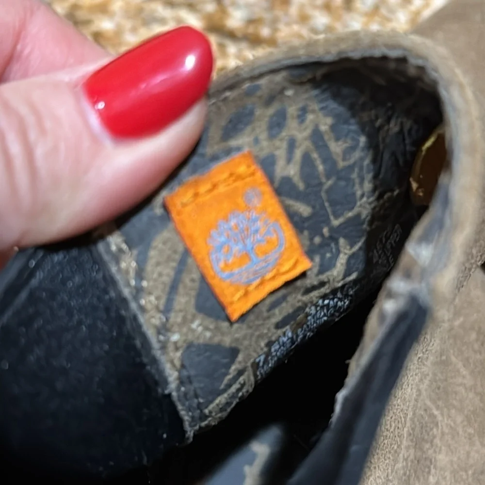 Timberland Suede Ankle Boots with Embroidered‎ Detail
